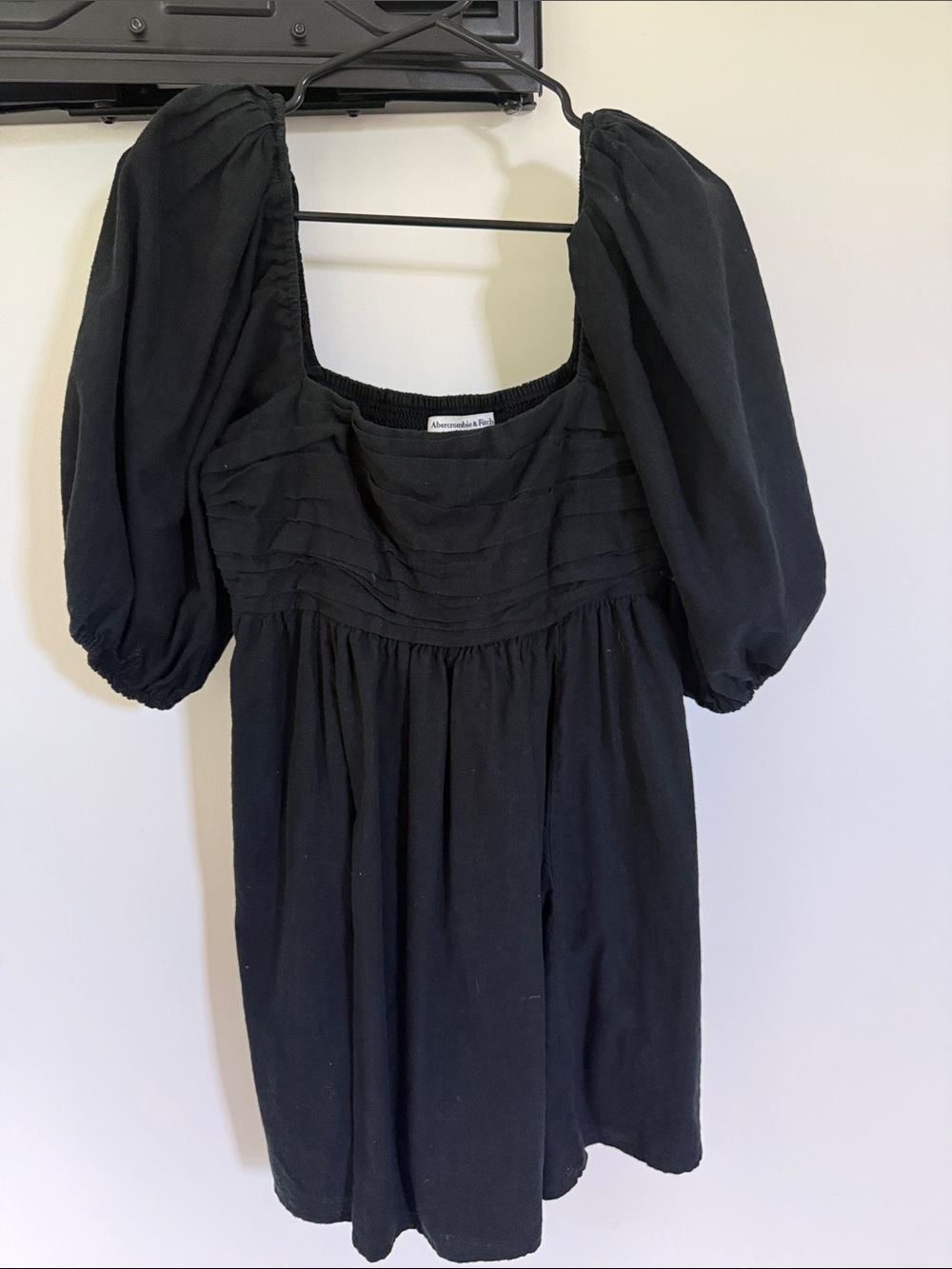 Abercrombie & Fitch Black Rouched Top babydoll dress
